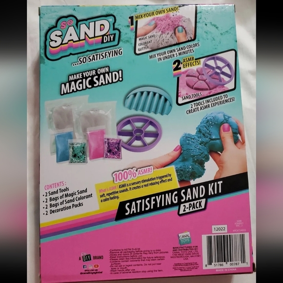 :* Lot of 2 kids arts and crafts clay cracking & So magic Sand DIY make it Kits - Picture 6 of 6